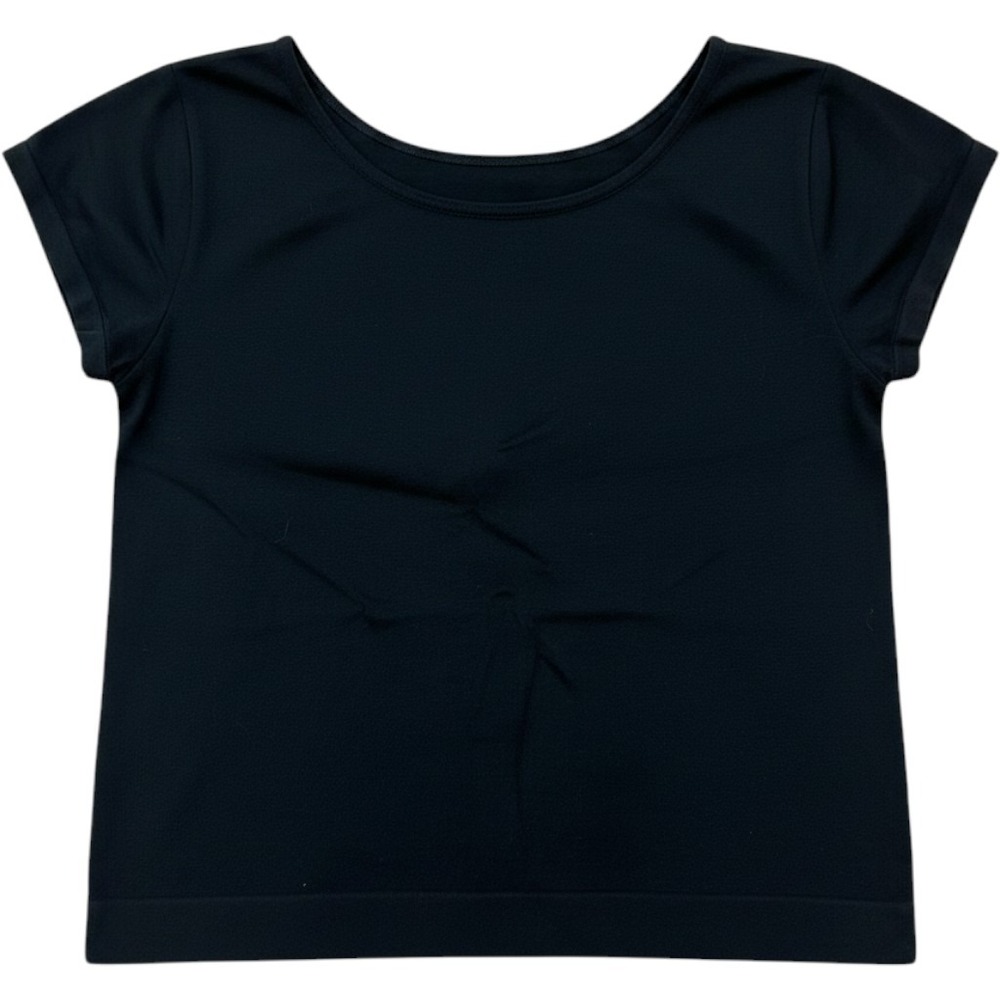 Intimately Free People Short Sleeve Top Womens M/L Black Seamless Scoop Neck
